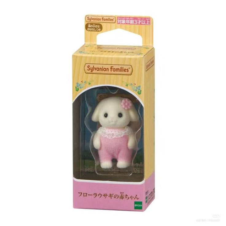 Pink Flora Rabbit Baby Sylvanian Families Calico Critters in box