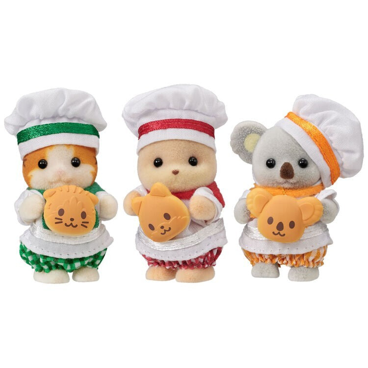 Sylvanian Families Calico Critters Trio Bakery Babies
