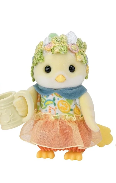 Citrus Bird Family Pink Blue Yellow Sylvanian Families Calico Critters
