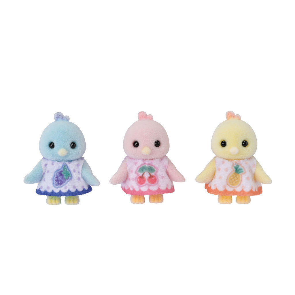 Citrus Bird Family Pink Blue Yellow Sylvanian Families Calico Critters